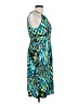 Suzi Chin Print Teal Cocktail Dress Size 12 - photo 4