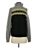 Bogner Fire + Ice Chevron-herringbone Gray Turtleneck Sweater Size S - photo 1