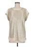 oasis 100% Polyester Silver Short Sleeve Top Size M - photo 1