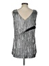 Roz & Ali 100% Polyester Silver Sleeveless Top Size L - photo 2