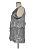 Roz & Ali 100% Polyester Silver Sleeveless Top Size L - photo 5