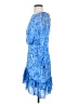Saloni 100% Polyester Paisley Blue Cocktail Dress Size 4 - photo 5