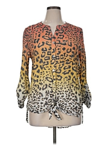 MULTIPLES 3/4 Sleeve Blouse (view 1)