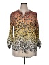 MULTIPLES Animal Print Orange 3/4 Sleeve Blouse Size XL - photo 1