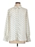 Ann Taylor 100% Polyester Print Ivory Long Sleeve Blouse Size L - photo 1