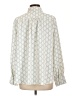 Ann Taylor 100% Polyester Print Ivory Long Sleeve Blouse Size L - photo 2