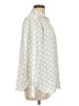 Ann Taylor 100% Polyester Print Ivory Long Sleeve Blouse Size L - photo 4