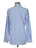 J. McLaughlin Stripes Blue Long Sleeve Button-Down Shirt Size M - photo 2