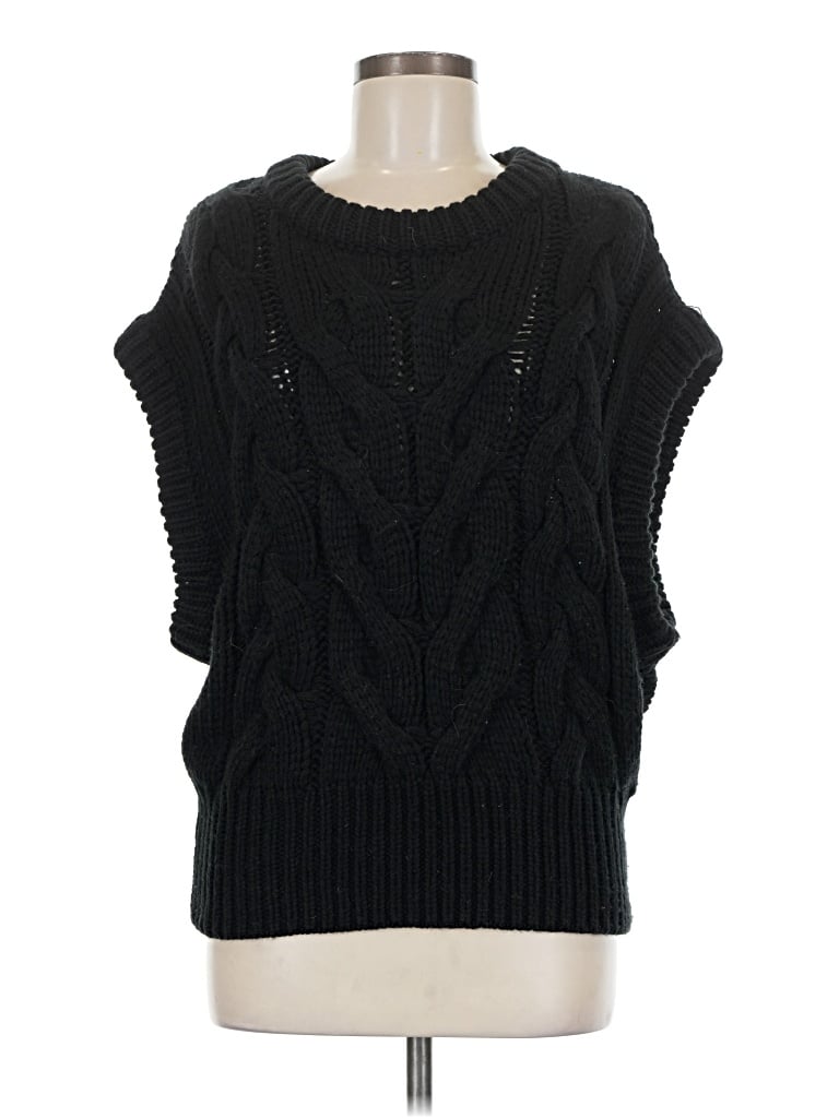 Pre-owned Lalavon Sweater Vest In Black