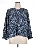 Jessica Simpson Floral Blue 3/4 Sleeve Blouse Size XL - photo 1
