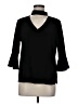 Tyche 100% Polyester Black 3/4 Sleeve Top Size M - photo 1