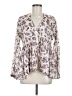Giada Forte Ivory Purple 3/4 Sleeve Blouse Size Med (2) - photo 1