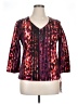 Ruby Rd. Purple 3/4 Sleeve Blouse Size XL - photo 1