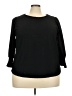 Ava James 100% Polyester Black 3/4 Sleeve Top Size 3X - photo 1