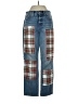 J.Crew 100% Cotton Plaid Blue Jeans Size 25 waist - photo 1
