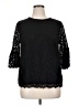 H&M Black 3/4 Sleeve Top Size 14 - photo 1