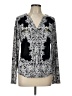 INC International Concepts Silver Long Sleeve Blouse Size L - photo 1