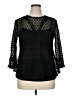 Hazel 100% Polyester Black 3/4 Sleeve Blouse Size XL - photo 1