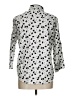 Coldwater Creek Print Silver 3/4 Sleeve Button-Down Shirt Size 12 - photo 2