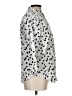 Coldwater Creek Print Silver 3/4 Sleeve Button-Down Shirt Size 12 - photo 4