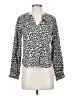 Pilcro Animal Print Ivory Long Sleeve Blouse Size S - photo 1