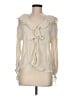 Zara Ivory Long Sleeve Blouse Size M - photo 1