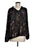 Well Worn Floral Black Long Sleeve Blouse Size M - photo 1