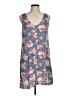 Volcom 100% Viscose Rayon Floral Blue Casual Dress Size 8 - photo 1