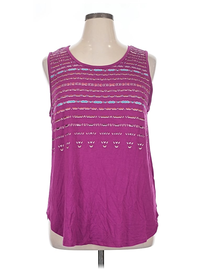 Pre-owned Apt. 9 Sleeveless T-shirt In Purple