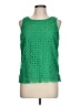 Talbots 100% Cotton Green Sleeveless Blouse Size 10 (petite) - photo 1