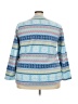 Bonnie Evans Print Blue Pullover Sweater Size 2X - photo 2