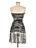 MNG Suit 100% Polyester Graphic Silver Cocktail Dress Size S - photo 2