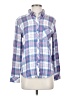 Rails 100% Rayon Plaid Blue Long Sleeve Button-Down Shirt Size S - photo 1
