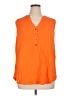 Torrid Orange Sleeveless Button-Down Shirt Size 1X Plus (1) - photo 1