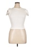 Francesca's Ivory Short Sleeve Top Size 14 - photo 1