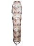 Peppermayo 100% Polyester Graphic Tan Ivory Casual Skirt Size 0 - photo 1