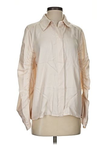 MUNTHE Long Sleeve Silk Top (view 1)