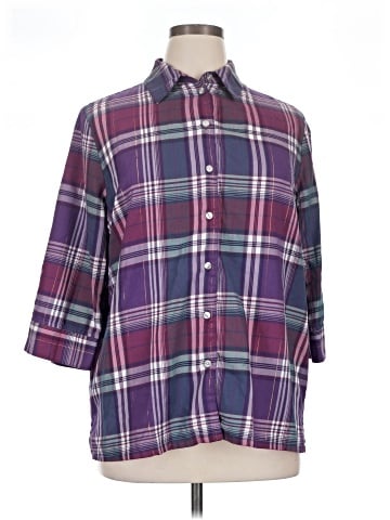 Allison Daley 3/4 Sleeve Button-Down Shirt (view 1)