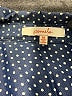 Pomelo 100% Tencel Polka Dots Blue 3/4 Sleeve Button-Down Shirt Size M - photo 7