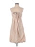 BCBG Paris 100% Polyester Metallic Tan Cocktail Dress Size 6 - photo 1