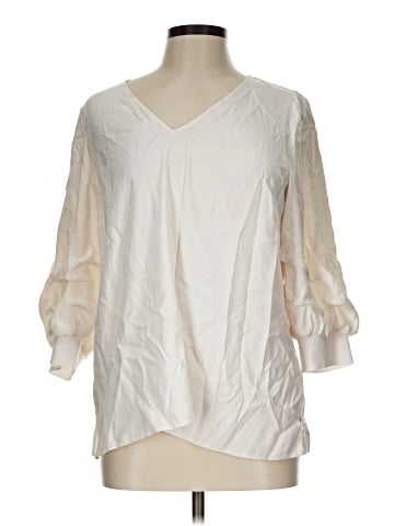Lafayette 148 New York 3/4 Sleeve Silk Top (view 1)