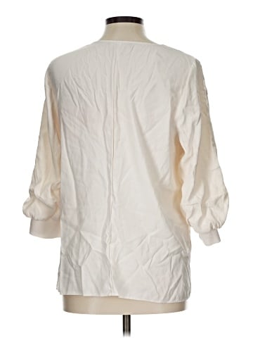 Lafayette 148 New York 3/4 Sleeve Silk Top (view 2)
