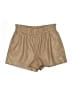 Laundry by Shelli Segal 100% Polyurethane Metallic Tan Khaki Shorts Size XL - photo 1