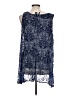 New Directions Blue Sleeveless Blouse Size L - photo 2