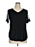 Ofeefan Black Short Sleeve Top Size XL - photo 1