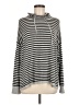 Eileen Fisher Stripes Gray Turtleneck Sweater Size M - photo 1
