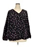 Lane Bryant 100% Polyester Black 3/4 Sleeve Blouse Size 18 - photo 1