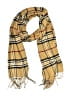 V.Fraas 100% Acrylic Plaid Yellow Tan Scarf One size - photo 1