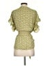 Max Studio 100% Polyester Yellow Short Sleeve Blouse Size S (estimated) - photo 2