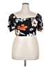 Shein Curve Black Short Sleeve Top Size 2X - photo 1